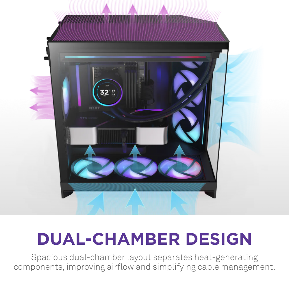 Корпус без блока питания NZXT H9 Flow RGB CM-H92FB-R1