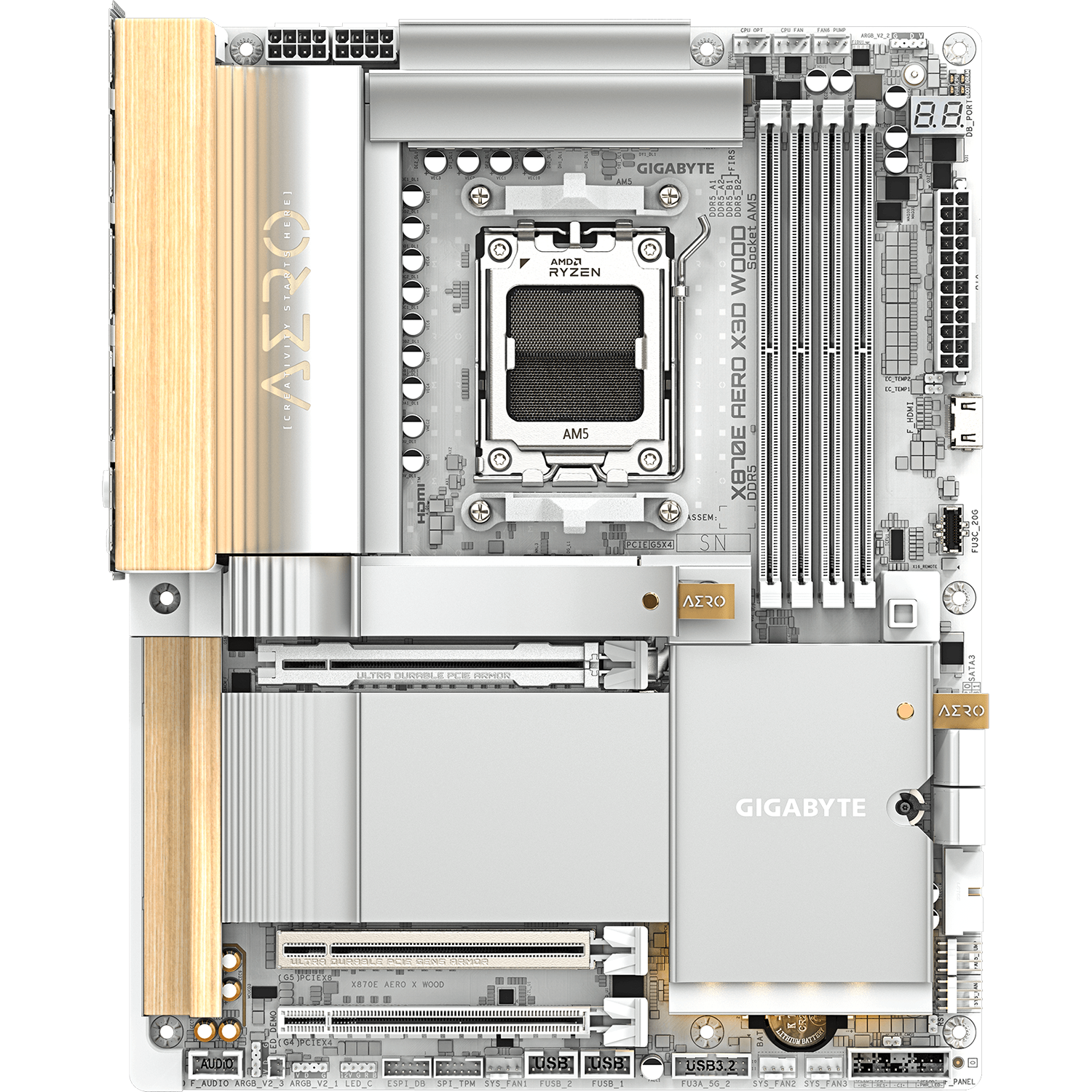 Материнская плата GIGABYTE X870E AERO X WOOD