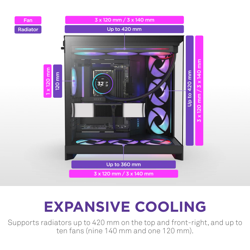 Корпус без блока питания NZXT H9 Flow RGB CM-H92FB-R1